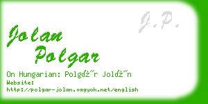 jolan polgar business card